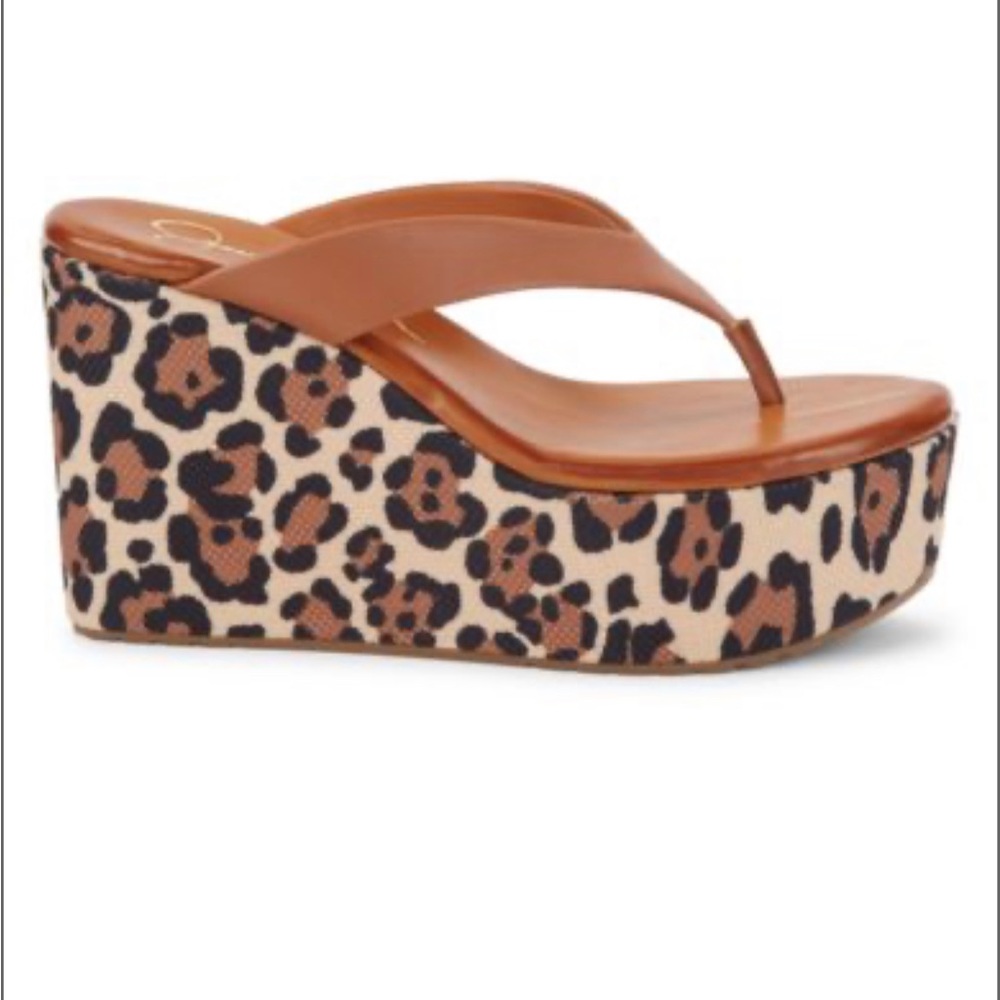 Jessica Simpson Stilla Leopard-Print Wedge Platform Sandals ⭐️ BRAND NEW ⭐️